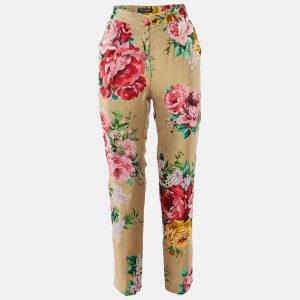 Dolce & Gabbana Floral Jacquard Straight Leg Trousers S, Clothing - Luxury Closet catalog