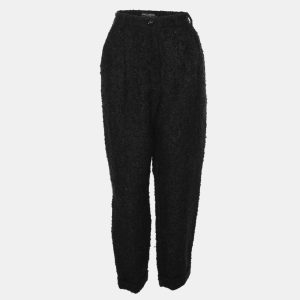 Dolce & Gabbana Brown Fuzzy Wool Blend Carrot Fit Trousers S, Clothing - Luxury Closet catalog