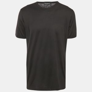 Dolce & Gabbana Black Cotton Knit Crew Neck T-Shirt XXL, Shirts & Tops - Luxury Closet