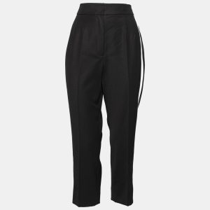 Dolce & Gabbana Black Wool Contrast Trimmed Pants M, Clothing - Luxury Closet catalog