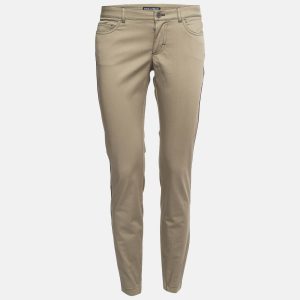 Dolce & Gabbana Green Contrast Side Trim Cotton Slim Trousers M, Clothing - Luxury Closet catalog
