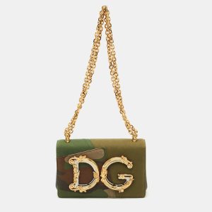Dolce & Gabbana Camouflage Fabric DG Girls Shoulder Bag, Shoulder Bags - Luxury Closet catalog