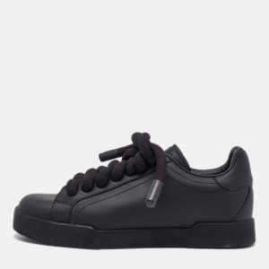 Dolce & Gabbana Black Leather Low Top Sneakers Size 39, Athletic Shoes & Sneakers - Luxury Closet catalog