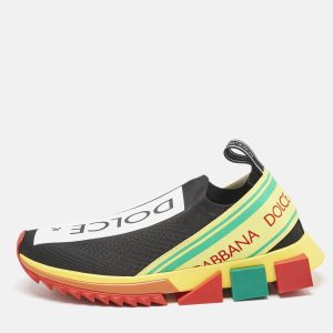 Dolce & Gabbana Black Knit Fabric Sorrento Slip On Sneakers Size 39, Athletic Shoes & Sneakers - Luxury Closet catalog