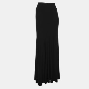 Donna Karan Black Jersey Floor Length Flare Skirt S, Skirts - Luxury Closet