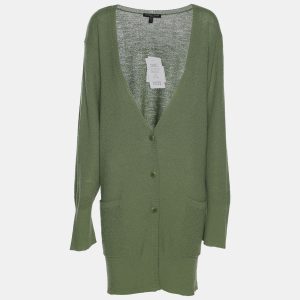 Eileen Fisher Green Knit Wool Cardigan XXL, Sweaters & Cardigans - Luxury Closet