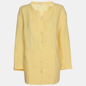 Eileen Fisher Yellow Organic Linen Shirt XXL, Shirts & Tops - Luxury Closet catalog