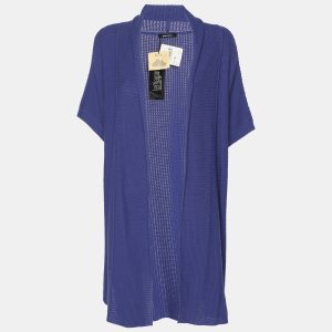 Elena Miro Blue Knit Cardigan L, Sweaters & Cardigans - Luxury Closet