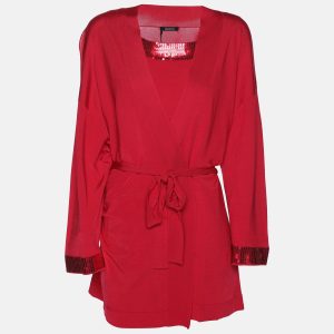 Elena Miro Pink Jersey Sequined Twinset Cardigan XL, Sweaters & Cardigans - Luxury Closet