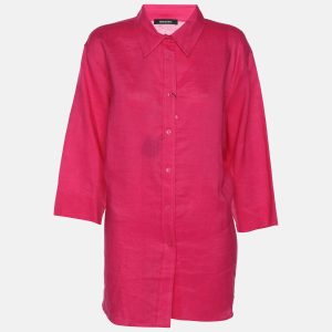 Elena Miro Pink Ramie 3/4 Sleeve Shirt XL, Shirts & Tops - Luxury Closet