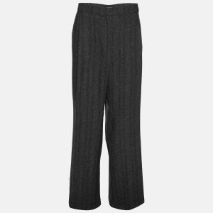 Elena Miro Grey Wool Blend Loose Trourser XL, Clothing - Luxury Closet catalog