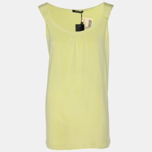 Elena Miro Yellow Jersey Sleeveless Top XL, Shirts & Tops - Luxury Closet catalog