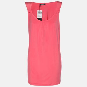 Elena Miro Pink Jersey Sleeveless Top L, Shirts & Tops - Luxury Closet