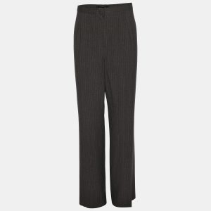 Elena Miro Grey Striped Polyester Blend Fabric Trousers XXL, Clothing - Luxury Closet catalog