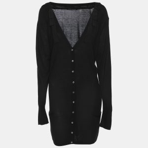 Elie Tahari Black Stretch Knit Gail Long Sleeve Sweatshirt XL, Sweaters & Cardigans - Luxury Closet catalog