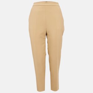 Elisabetta Franchi Brown Crepe Button Detail Trousers M, Clothing - Luxury Closet catalog