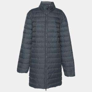 Emporio Armani Grey Quilted Nylon Zip Up Jacket M, Coats & Jackets - Luxury Closet catalog