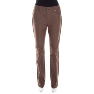 Escada Tobacco Brown Stretch Denim High Rise Straight Leg Tessa Jeans M, Jeans - Luxury Closet