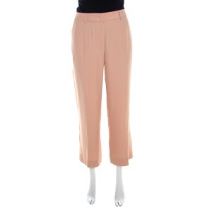 Escada Desert Rose Pink Crepe Tailored Torill Straight Trousers M, Clothing - Luxury Closet catalog