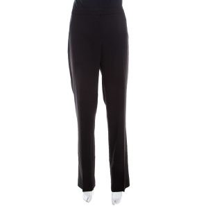 Escada Black Wool Crepe High Waist Tovah Trousers M, Clothing - Luxury Closet catalog