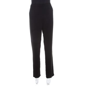 Escada Black Wool Crepe High Waist Tovah Trousers M, Clothing - Luxury Closet catalog