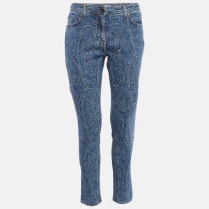 Etro Blue Paisley Pattern Denim Skinny Jeans L Waist 31", Jeans - Luxury Closet