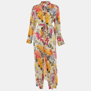 Etro Multicolor Printed Ramie Belted Long Dress L, Dresses - Luxury Closet catalog
