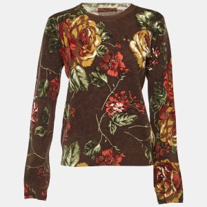 Etro Multicolor Printed Wool Sweater L, Sweaters & Cardigans - Luxury Closet