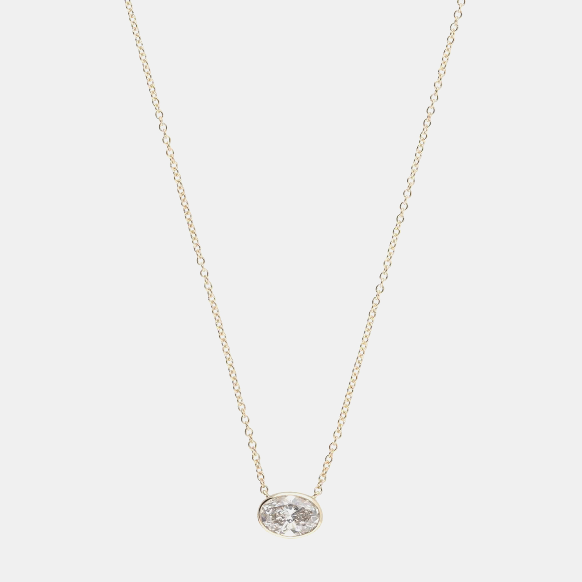 14K Yellow Gold Lab Grown Diamond Pendant Necklace (0.95 cts), Necklaces - Luxury Closet
