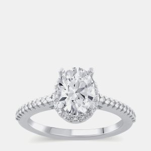 14K White Gold  Lab Grown Diamond Engagement Ring (1 cts) US 7, Rings - Luxury Closet catalog