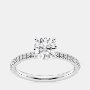14K White Gold  Lab Grown Diamond Engagement Ring (1.54 cts) US 7, Rings - Luxury Closet
