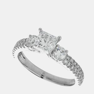 14K White Gold  Lab Grown Diamond Engagement Ring (1.7 cts) US 7, Rings - Luxury Closet