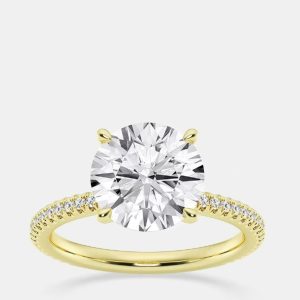 14K Yellow Gold  Lab Grown Diamond Engagement Ring (3 cts) US 7, Rings - Luxury Closet catalog