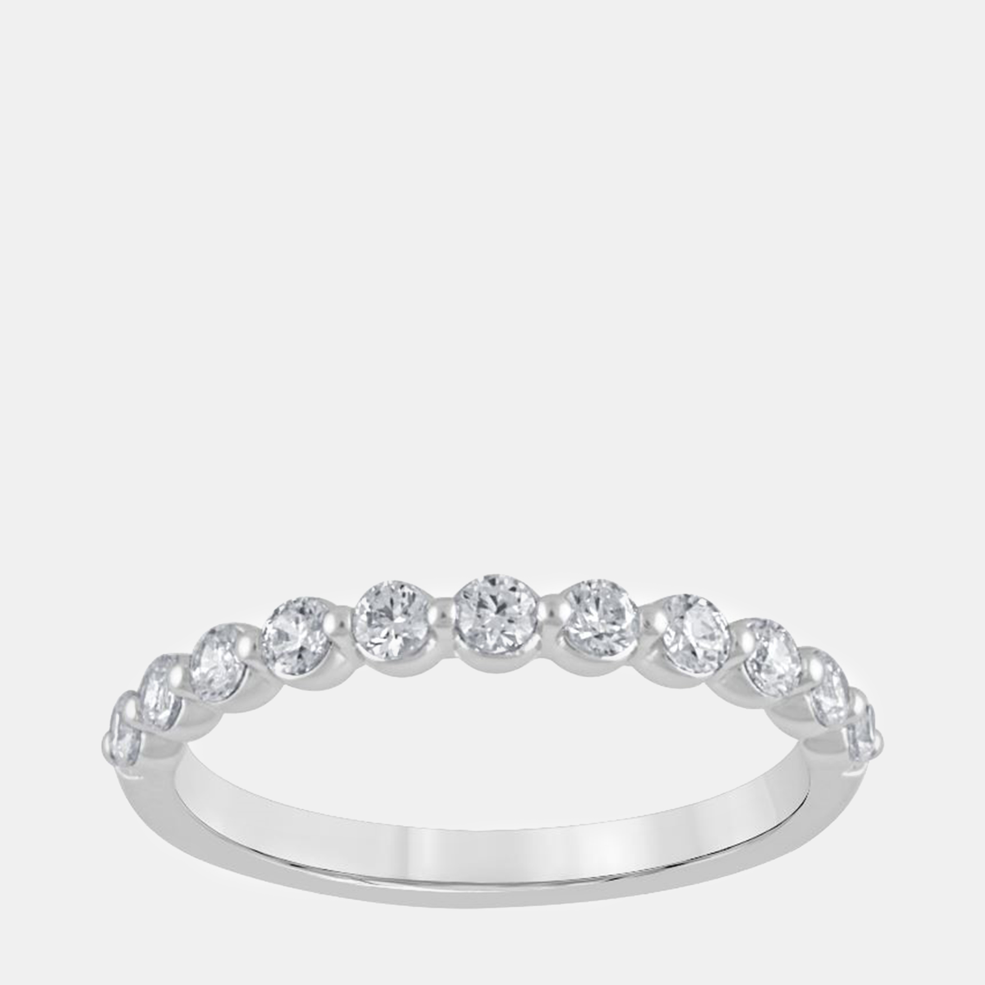 14K White Gold Lab Grown Diamond Band (0.5 cts), Rings - Luxury Closet