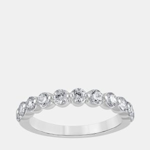 14K White Gold  Lab Grown Diamond Band (1 cts), Rings - Luxury Closet