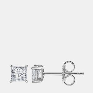 14K White Gold  Lab Grown Diamond Basic Stud Earring (0.66 cts), Earrings - Luxury Closet