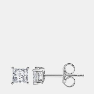14K White Gold Lab Grown Diamond Basic Stud Earring (0.78 cts), Earrings - Luxury Closet