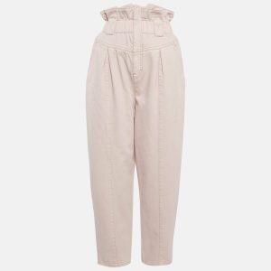 Fendi Pink Cotton Drill Elasticated High Waist Jeans M Waist 26", Jeans - Luxury Closet