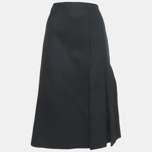 Fendi Black Wool Blend Pleated Slit Detail Skirt M, Skirts - Luxury Closet catalog