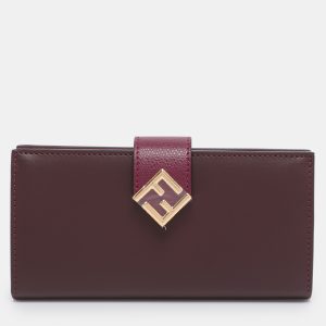 Fendi Burgundy Leather FF Diamond Continental Wallet, Wallets & Money Clips - Luxury Closet catalog