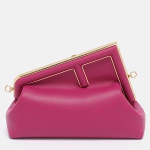 Fendi Burgundy Leather Fendi First Midi Shoulder Bag, Shoulder Bags - Luxury Closet catalog