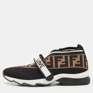 Fendi Black/Brown Zucca Knit Fabric Rockoko Slip On Sneakers Size 37, Athletic Shoes & Sneakers - Luxury Closet catalog