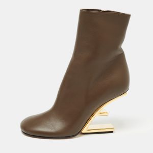 Fendi Brown Leather Fendi First Ankle Boots Size 37, Boots - Luxury Closet catalog