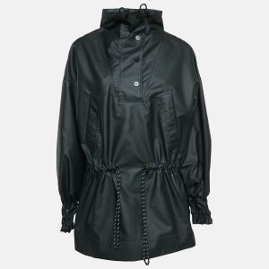 Ganni Black Matte Nylon Windbreaker Jacket S, Coats & Jackets - Luxury Closet catalog