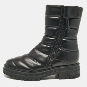 Gianvito Rossi Black Leather Eiko Padded Combat Boots Size 37, Boots - Luxury Closet catalog