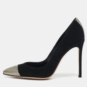 Gianvito Rossi Black Suede Camnero Nero Pumps Size 37, Pumps - Luxury Closet