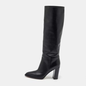 Gianvito Rossi Black Leather Knee Length Boots Size 36, Boots - Luxury Closet catalog