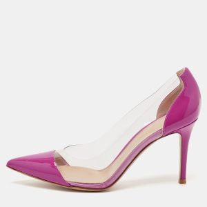 Gianvito Rossi Pink Patent Leather and PVC Plexi Pumps Size 38.5, Pumps - Luxury Closet