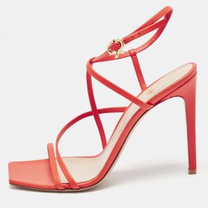 Gianvito Rossi Poppy Red Leather Manilla Sandals Size 39, Sandals - Luxury Closet