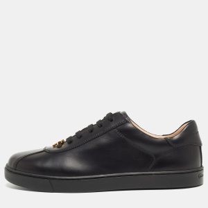 Gianvito Rossi Black Leather Low Top Sneakers Size 38.5, Athletic Shoes & Sneakers - Luxury Closet